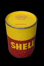 Shell vetpot 5 KG 1930 olie blik, Ophalen of Verzenden, Gebruikt, Reclamebord