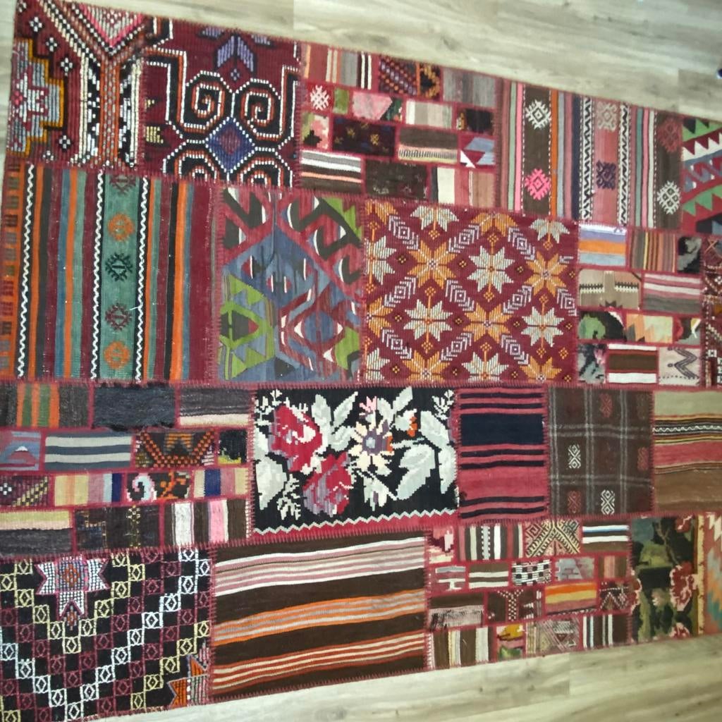 IKEA Silkeborg Patchwork Vloerkleed - 240x170 cm, Huis en Inrichting, Ophalen, Gebruikt, 150 tot 200 cm, 200 cm of meer