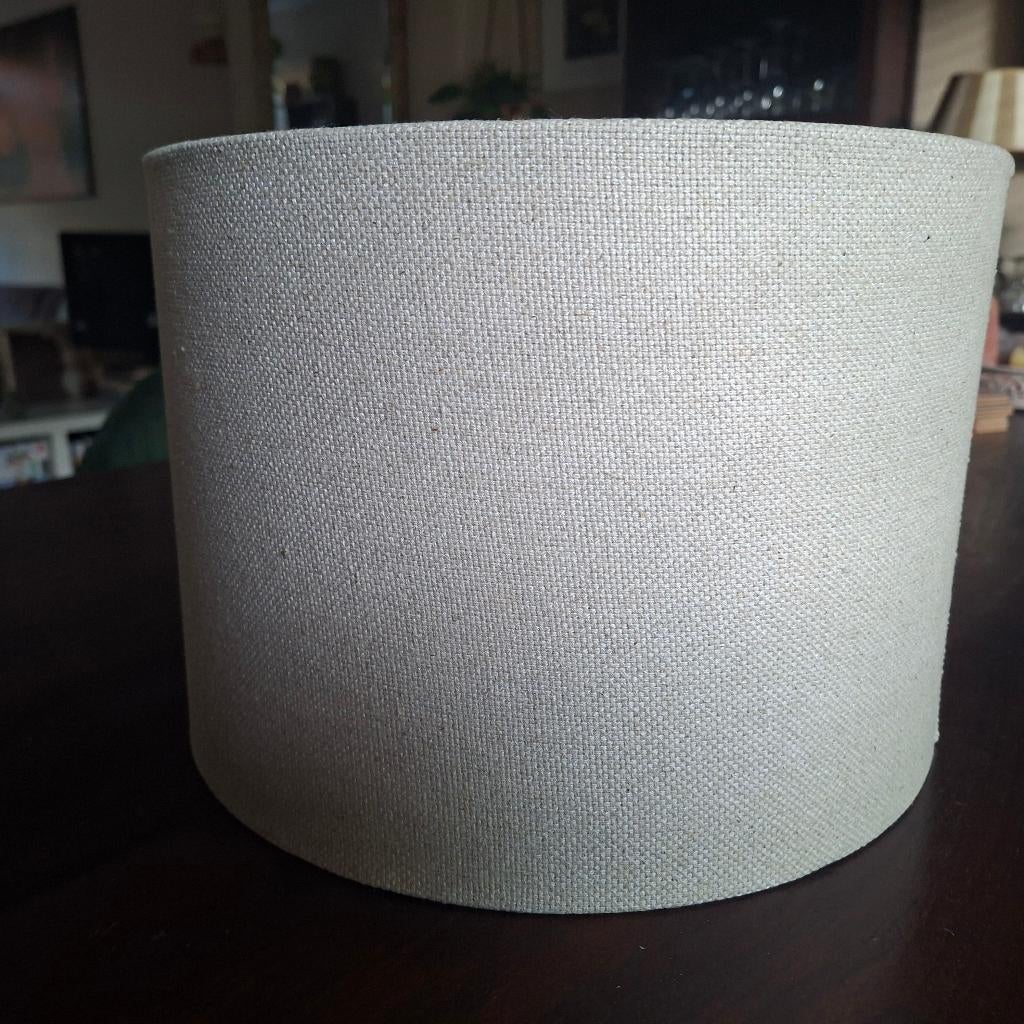 Zandkleurige lampenkap, Ophalen, Rond, Zo goed als nieuw, Crème
