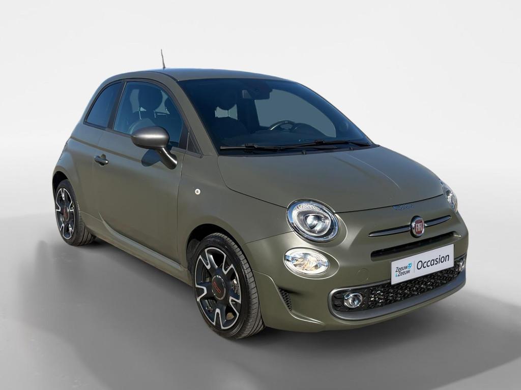 Fiat 500 0.9 TwinAir Turbo Sport | Verde Militaire mat| Appl, Auto's, Fiat, Voorwielaandrijving, 12 maanden, Gebruikt, Leder en Stof