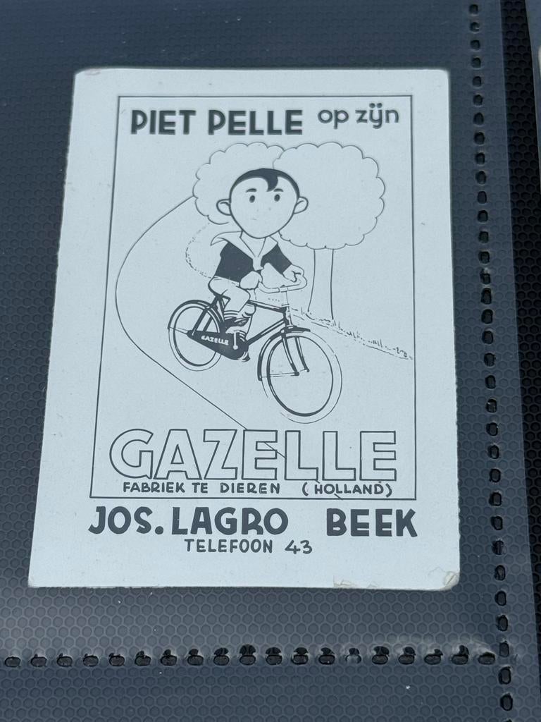 Piet Pelle Gazelle bioscoop reclame Beek limburg jaren '30, Verzamelen, Merken en Reclamevoorwerpen, Verzenden, Gebruikt, Overige typen