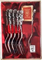 Zes gebaksvorkjes met Hildesheimer Rose - Justinus 90 (7351), Antiek en Kunst, Curiosa en Brocante, Ophalen