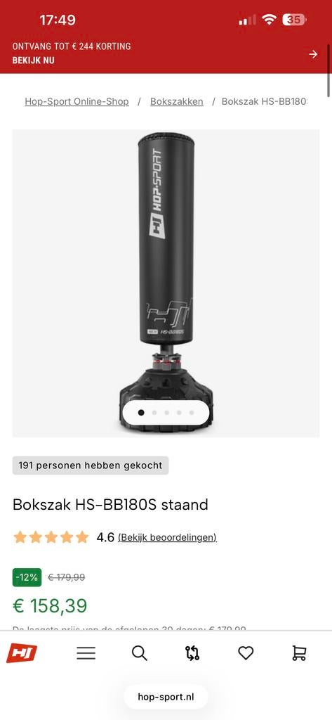 ‼️BOKSZAK IN NIEUWE STAAT MOET SNEL VERKOCHT WORDEN‼️, Ophalen of Verzenden, Zo goed als nieuw, Bokszak