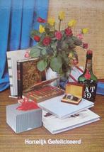 Hartelijk gefeliciteerd - sigaren - horloge - whiskey VAT 69, Verzenden, 1960 tot 1980, Ongelopen, Feest(dag)