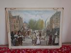 Oude schoolplaten Wolters, Ophalen, Gebruikt, Schilderij, 75 cm of meer