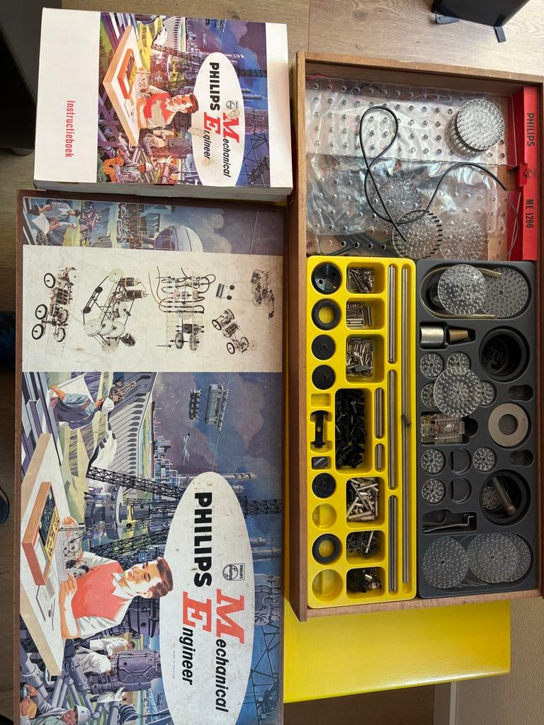 Philips Meccano Engineer ME 1200 Bouwdoos Vintage, Ophalen of Verzenden, Zo goed als nieuw, Overige typen, Overige merken