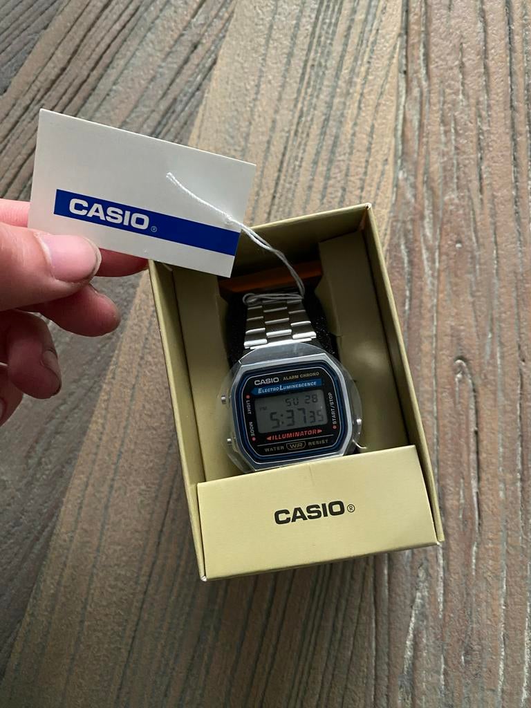 Casio Horloge Retro A168WA-1YES, Casio, Staal, Polshorloge, Nieuw