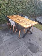 Tuintafel met 6 stoelen, Ophalen, Gebruikt, 6 zitplaatsen
