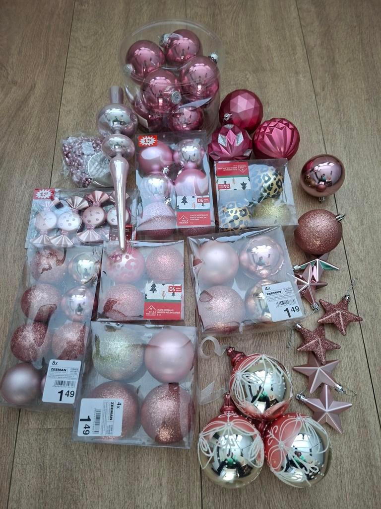 Kerstballen rose, Diversen, Kerst, Ophalen