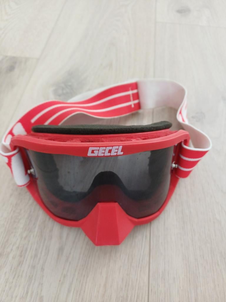 Gebruikte rode crossbril - GeceL, Ophalen of Verzenden