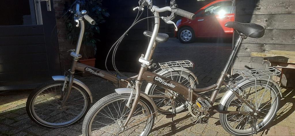 2 City Traveller vouwfietsen - Ideaal voor onderweg!, Fietsen en Brommers, Overige merken, 20 inch of meer, Gebruikt, Velgrem