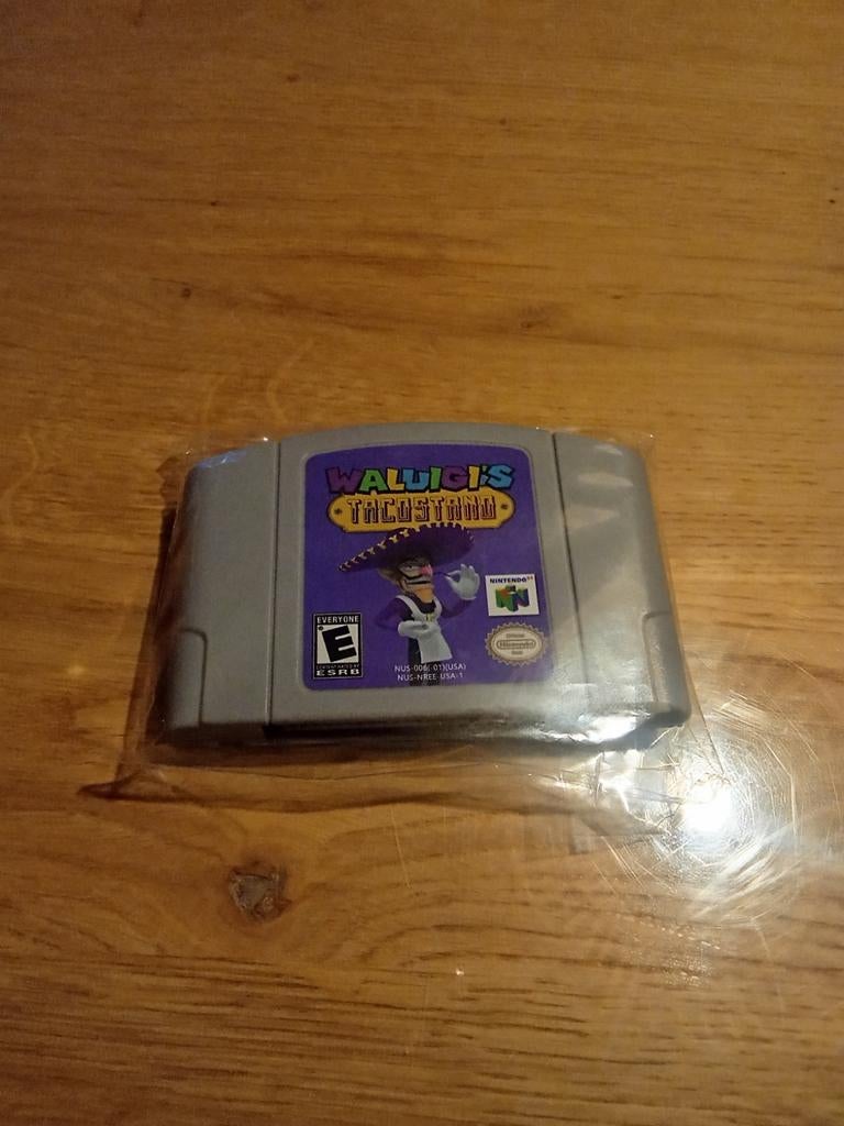 Waluigi's Taco Stand N64 Cartridge (Amerikaanse versie), Spelcomputers en Games, Games | Nintendo 64, Gebruikt, Overige genres
