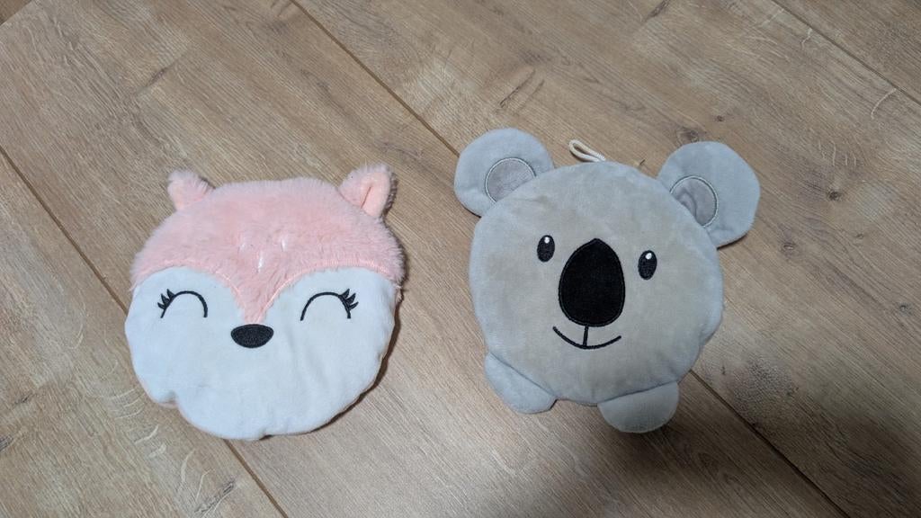 Kersenpit knuffels vos & koala, Overige typen, Ophalen of Verzenden, Zo goed als nieuw, Middelgroot (20 tot 80 cm)