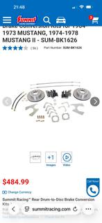 Mustang 64-73 en 74-78 schijfremset achterzijde nieuw, Ophalen, Ford, Nieuw, Ford