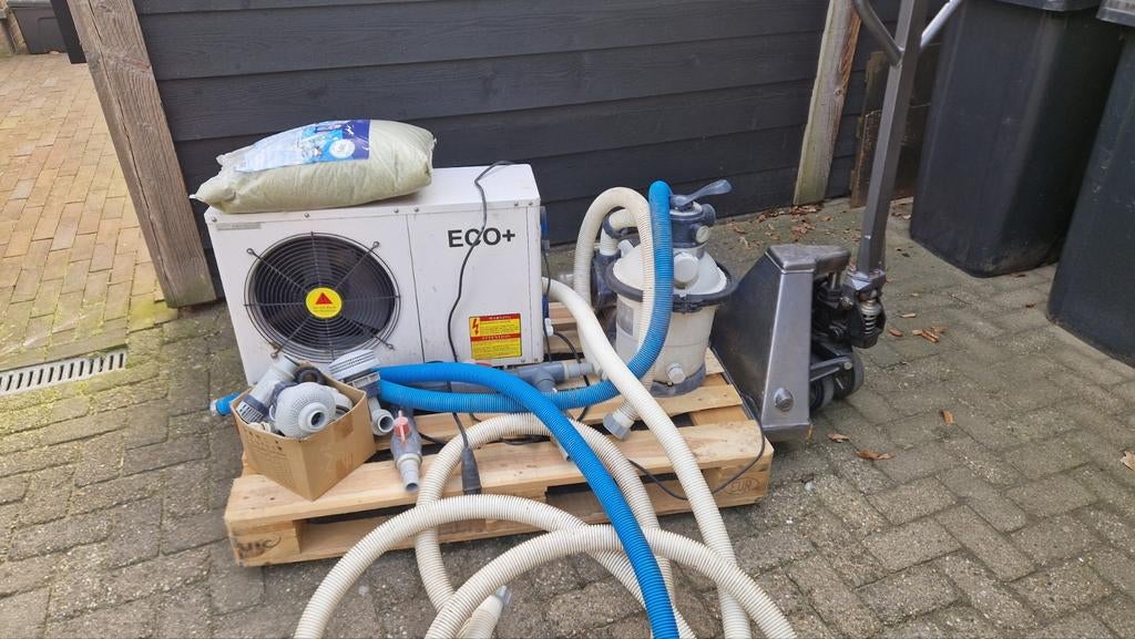 Zwembadpomp, filter en warmtepomp set, Ophalen of Verzenden, Gebruikt, Zwembadpomp