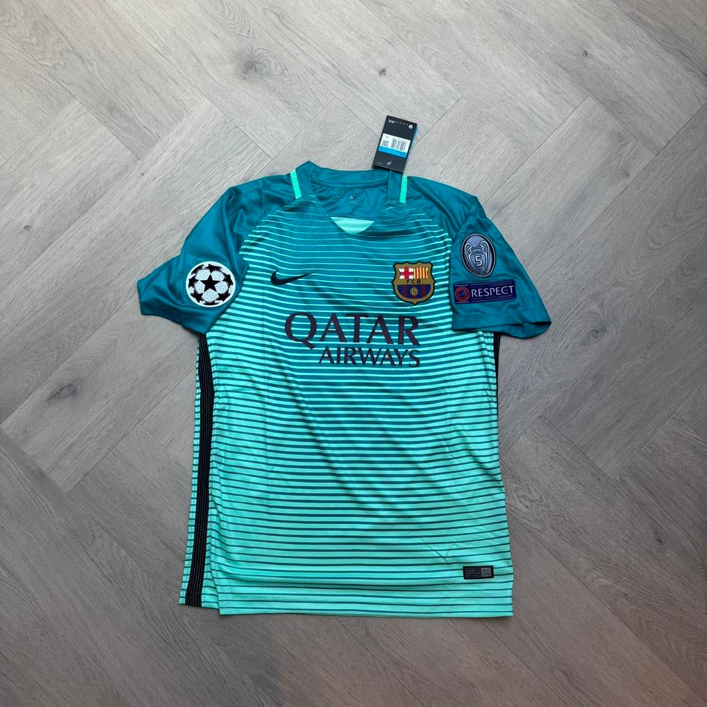 Retro Barcelona (Neymar jr 11) maat M, Maat M, Verzenden, Zo goed als nieuw, Shirt