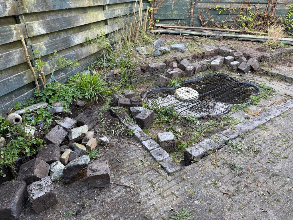 Lavastenen, Tuin en Terras, Grind, Keien en Split, Gebruikt, Grind, Grijs, Lava, Ophalen