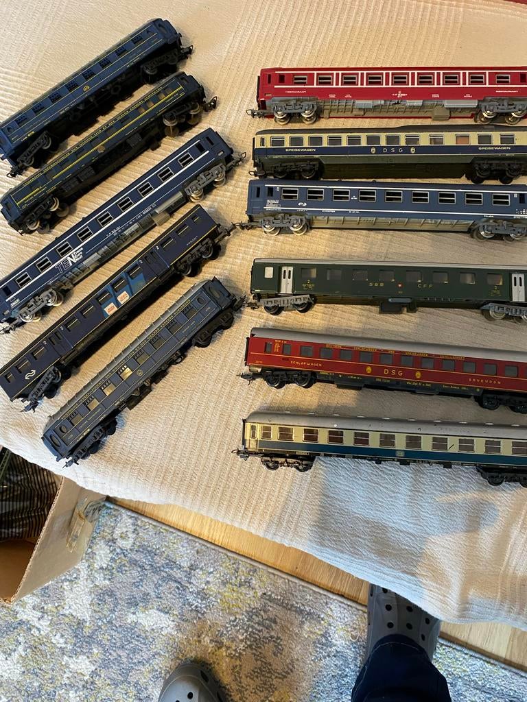 Verschillende modeltrein personenwagons, Gebruikt, Wagon, Ophalen of Verzenden, NS