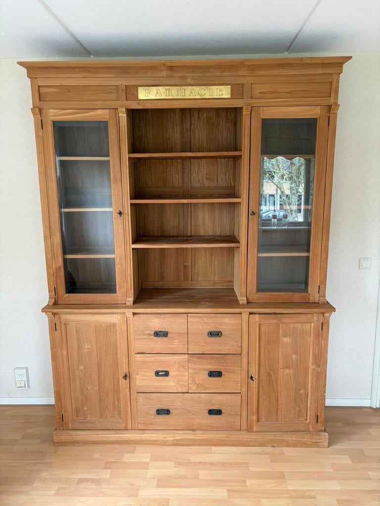 Mooie teakhouten buffetkast ( bezorgen mogelijk ), 200 cm of meer, 150 tot 200 cm, Ophalen of Verzenden, Zo goed als nieuw