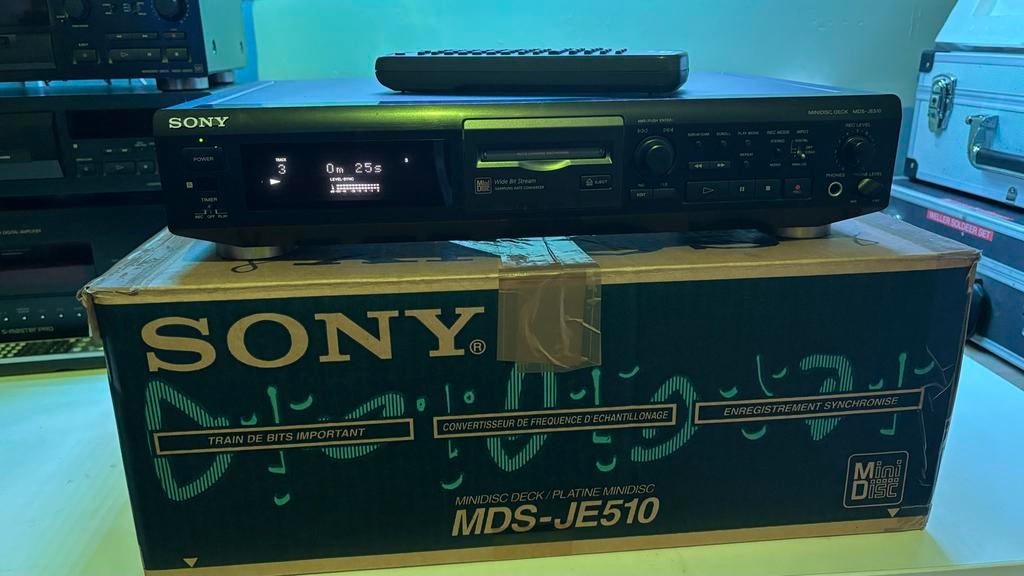 Sony MDS-JE510 Minidisc Recorder in doos, Audio, Tv en Foto, Ophalen of Verzenden, Minidisc-recorder