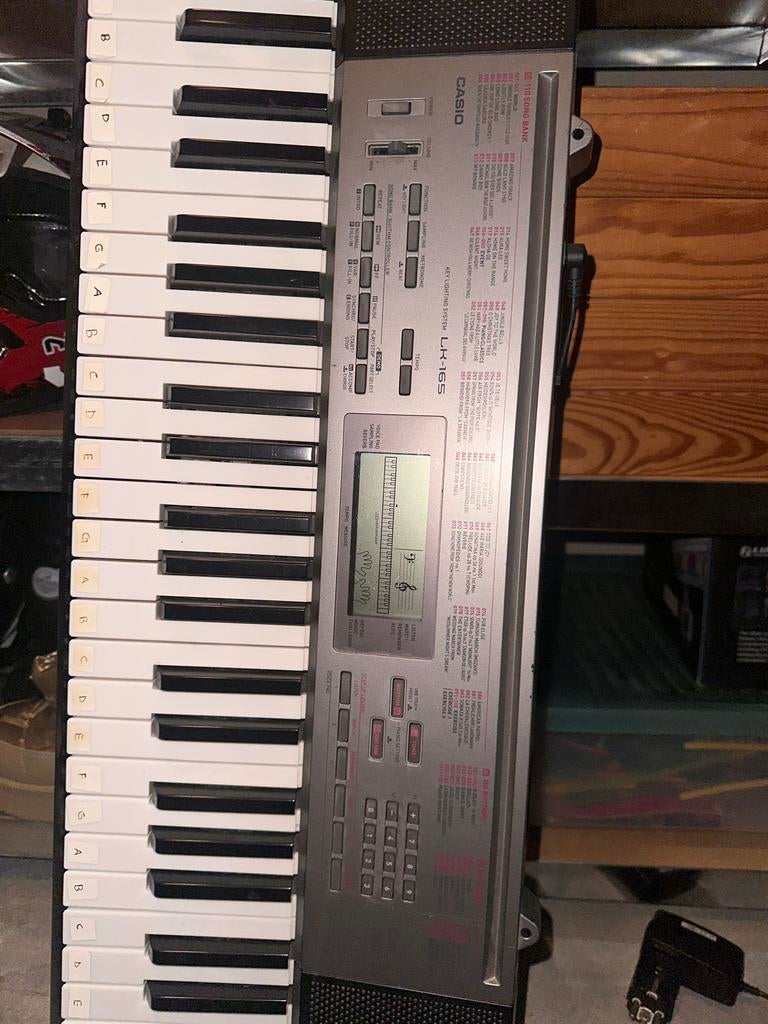 Casio Keyboard LK-165 met standaard, Ophalen, Casio, Met standaard, 61 toetsen