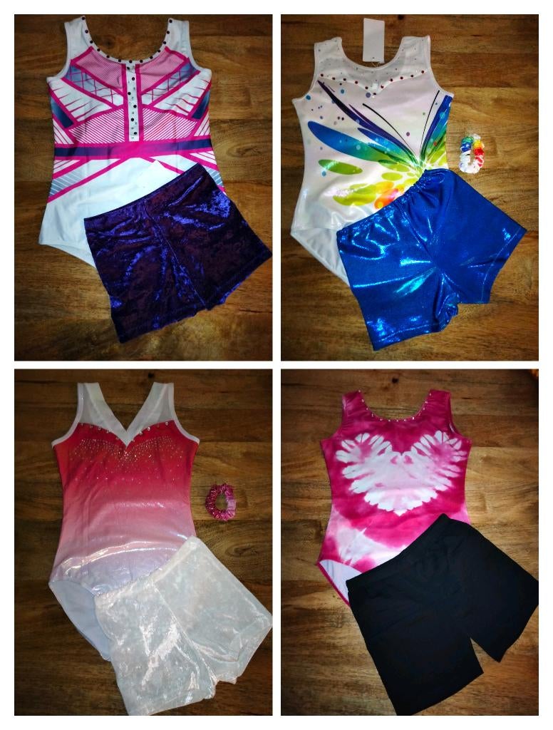 Turnpakje met turnbroekje maat 140 nu 10 euro-12,50 per set, Sport en Fitness, Turnen, Kindermaat 122 t/m 140, Ophalen of Verzenden