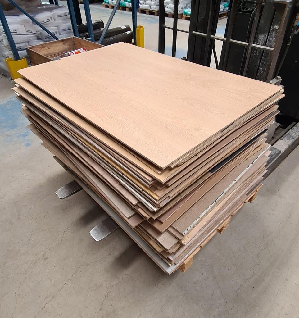 MDF platen 8mm. met houtprintdecor, Ophalen