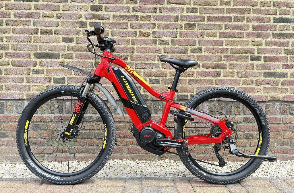 elektrische mtb voor kinderen. 34 cm. Haibike 24 inch E MTB, Haibike, Hardtail, Ophalen of Verzenden, Zo goed als nieuw
