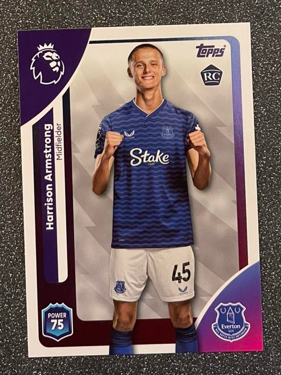 Topps Premier League 25/26  ROOKIE CARD  ARMSTRONG EVERTON, Verzenden, Zo goed als nieuw, Plaatje