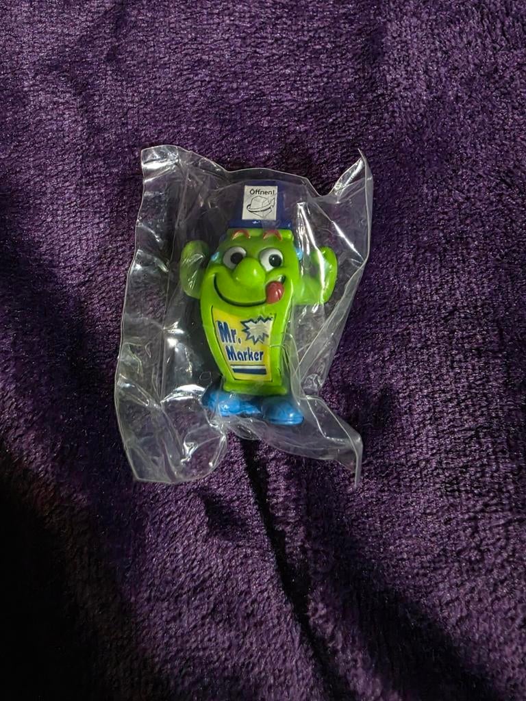 Mr. Marker Groen Kinder Surprise Figuur in Zakje, Verzamelen, Verrassingseieren, Ophalen of Verzenden, Nieuw, Hardplasticfiguren
