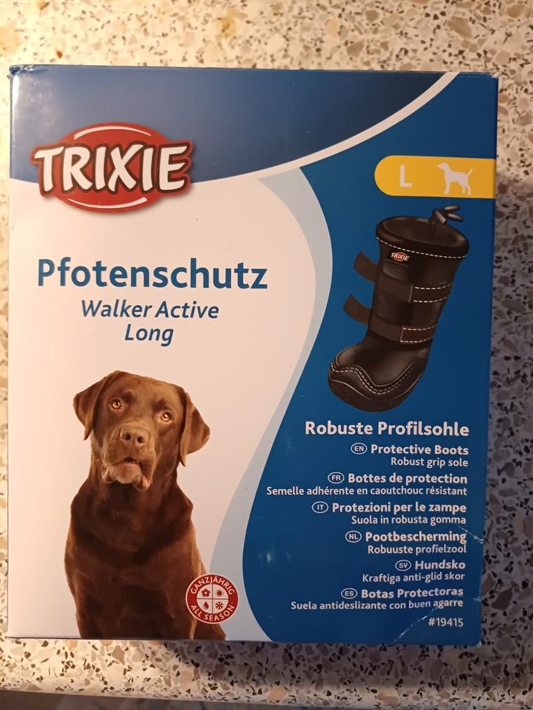 Trixie active long hondenschoenen. Zwart . Maat L, Ophalen of Verzenden, Nieuw
