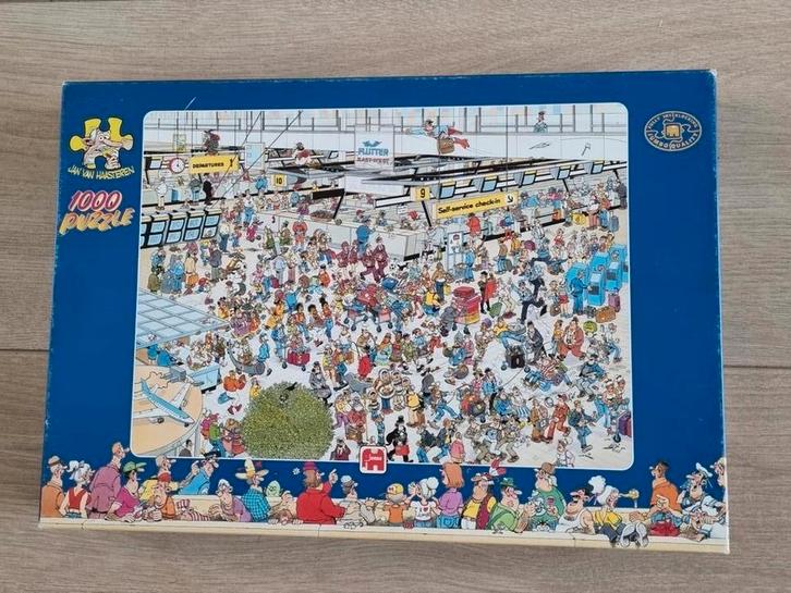 Jan van Haasteren Puzzel - Departure Hall 1000 stukjes, Hobby en Vrije tijd, Denksport en Puzzels, Zo goed als nieuw, Legpuzzel
