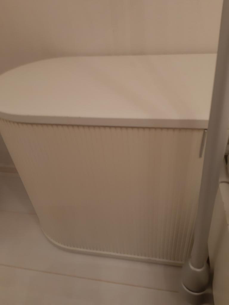 Auping achterwand met jalousie en nachtkastjes 180 breed, Gebruikt, 65 cm of meer, Hout, 55 tot 70 cm