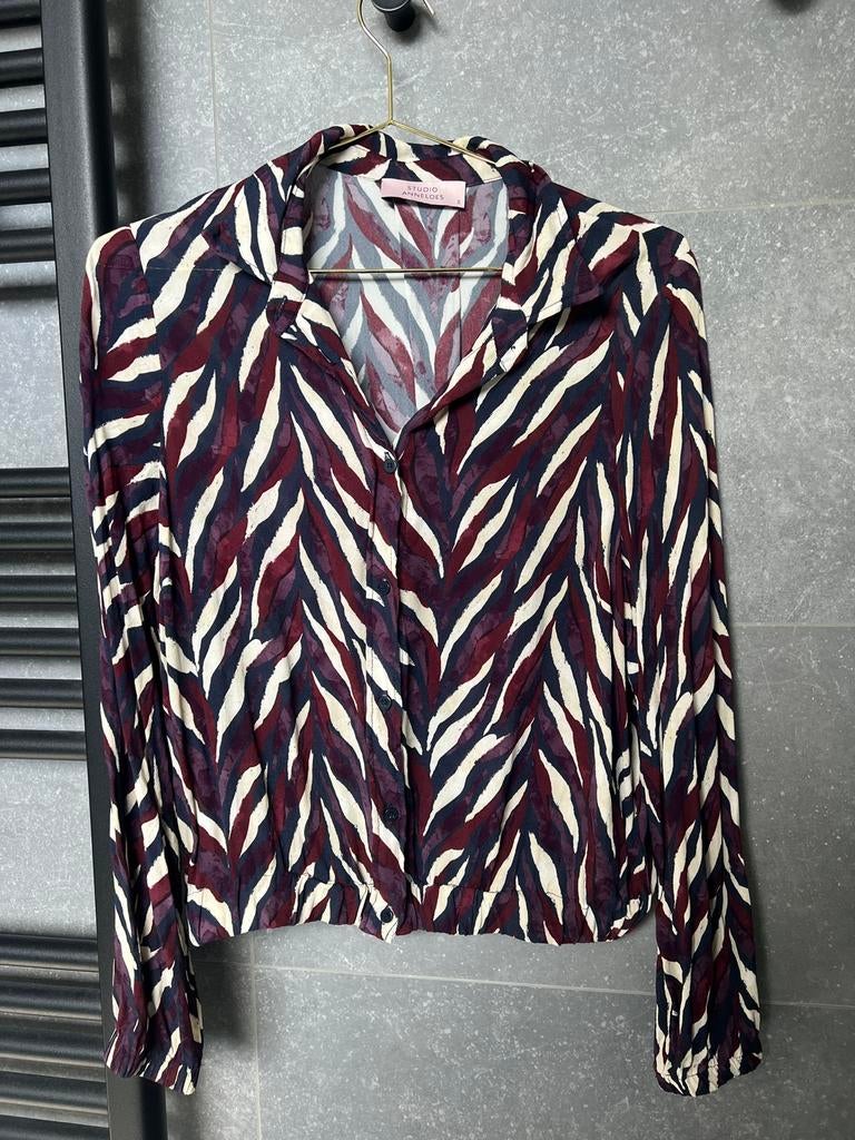 Rode blouse met print - Studio Anneloes - maat S, Ophalen of Verzenden, Zo goed als nieuw, Maat 38/40 (M), Rood