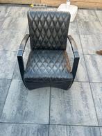 Industriële stoel - Gebruikt, Huis en Inrichting, Stoelen, Gebruikt, Zwart, Leer, Ophalen of Verzenden