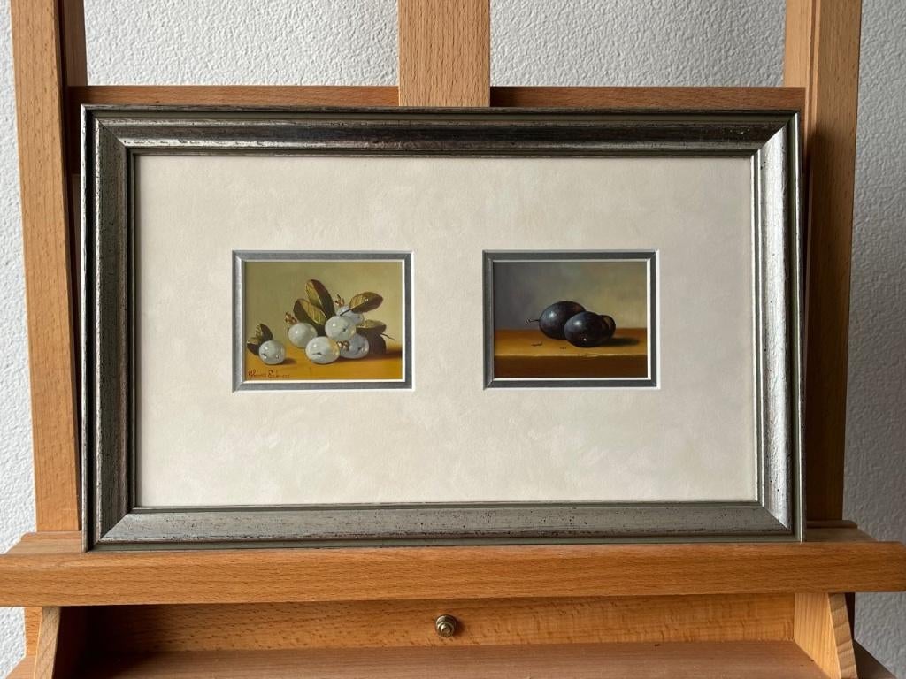Johannes Eerdmans, stilleven met sneeuwbessen en pruimen, Antiek en Kunst, Kunst | Schilderijen | Klassiek, Ophalen