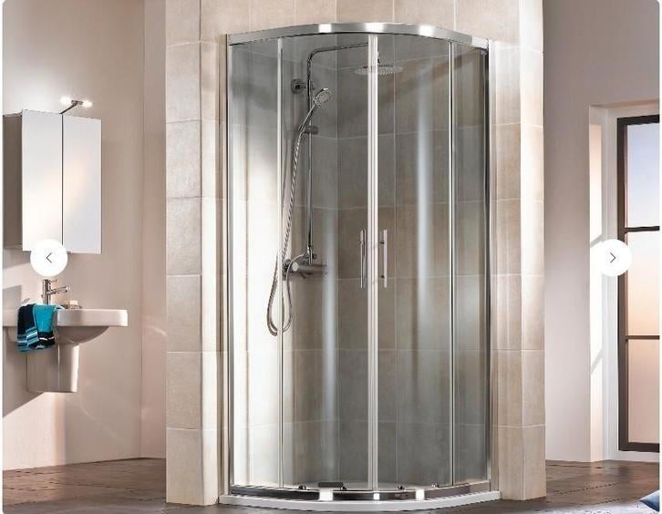 Nieuwe A-symmetrische kwartronde douchecabine 90x120, Ophalen, Nieuw, Met douche