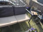 Moderne loungeset met kussens - prima conditie, Tuin en Terras, Ophalen, 4 zitplaatsen, Aluminium, Zo goed als nieuw
