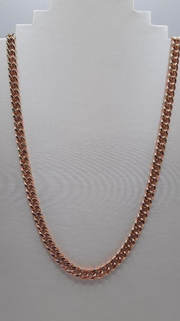 Gouden coban link ketting 14kt, Sieraden, Tassen en Uiterlijk, Kettingen, Nieuw, Goud, Goud, Ophalen of Verzenden