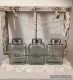 Set mooie glazen voorraadpotten., Antiek en Kunst, Curiosa en Brocante, Ophalen of Verzenden