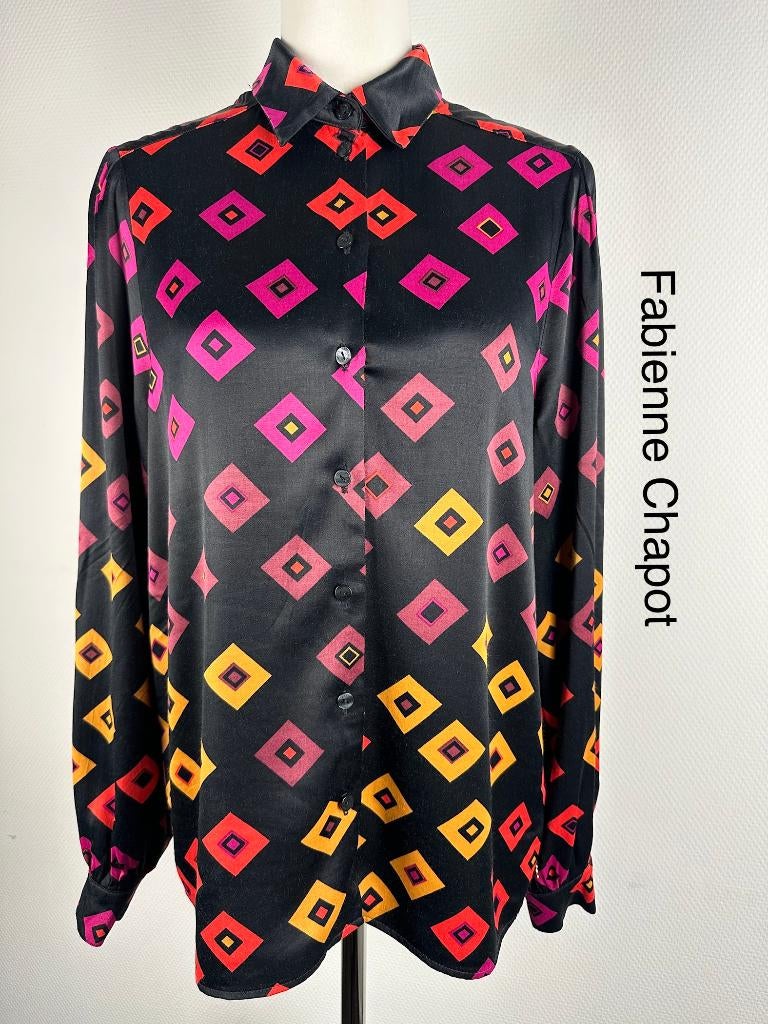 Fabienne Chapot Overhemd  (mt: 38) 10,7/9072, Maat 38/40 (M), Blauw, Ophalen of Verzenden, Zo goed als nieuw