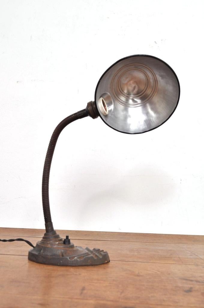 Antieke bureaulamp tafellamp Erpe lamp jaren 20, Ophalen of Verzenden, Gebruikt, Minder dan 50 cm