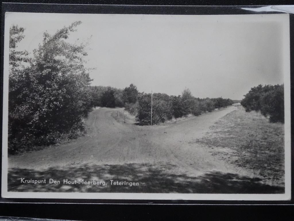 TETERINGEN   Kruispunt Den Hout-Meerberg, Verzamelen, Ansichtkaarten | Nederland, Ophalen of Verzenden, 1940 tot 1960, Gelopen