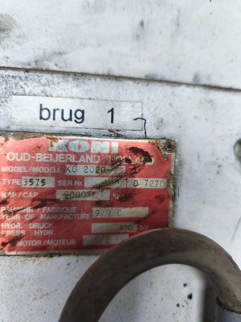Gebruikte auto brug - Koni KO 2020 (2000kg), Auto diversen, Autogereedschap, Ophalen of Verzenden, Gebruikt