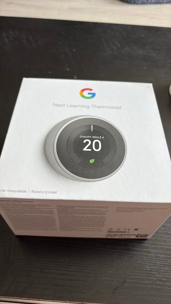 Nest Learning Thermostaat V3 + heatlink - Zo goed als nieuw, Doe-het-zelf en Verbouw, Thermostaten, Ophalen, Slimme thermostaat
