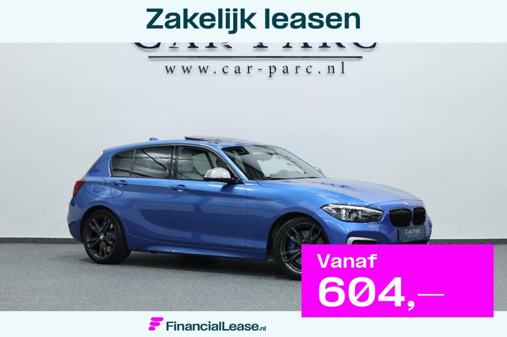 BMW 1-serie M140i Special Edition LED/SCHUIFDAK/LEER+S.VERWA, Achterwielaandrijving, Gebruikt, Blauw, 340 pk