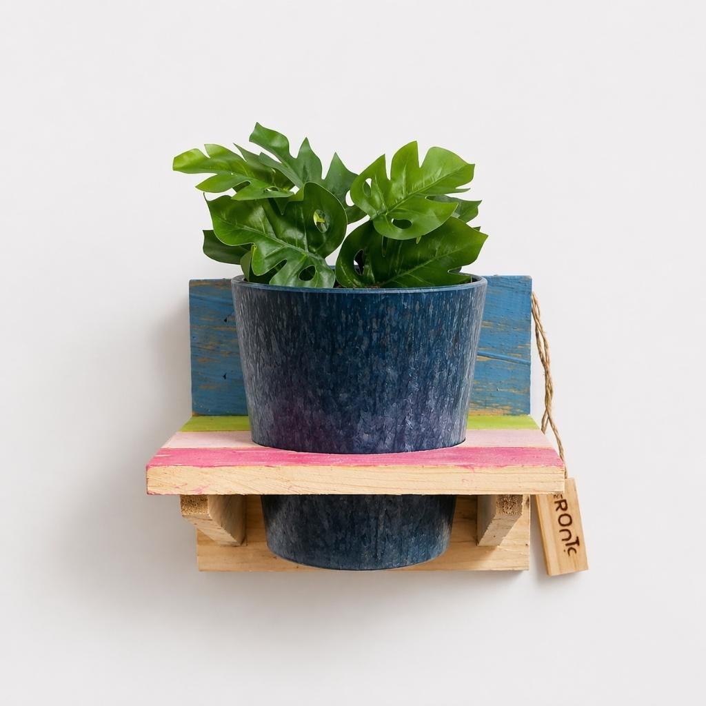 Partij houten wandrekken met Artstone pot 125652, NHP International, Minder dan 30 cm, Minder dan 60 cm, Ophalen of Verzenden