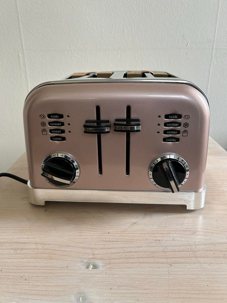 Cuisinart 4-sleufs broodrooster - Rose Goud, Witgoed en Apparatuur, Broodroosters, Ophalen of Verzenden, Nieuw