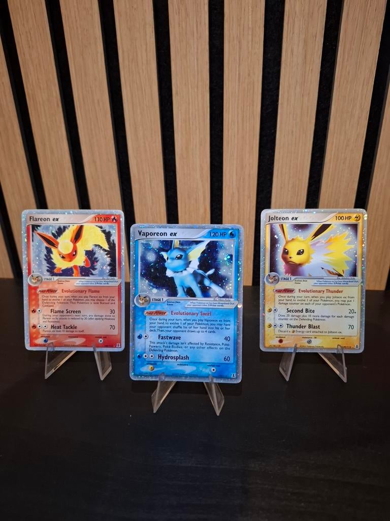 Flareon ex, Vaporeon ex en Jolteon ex Power Keepers, Ophalen of Verzenden, Zo goed als nieuw
