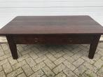 MASSIEVE OUD TEAKHOUTEN SALONTAFEL coffeetable Flamant, Ophalen
